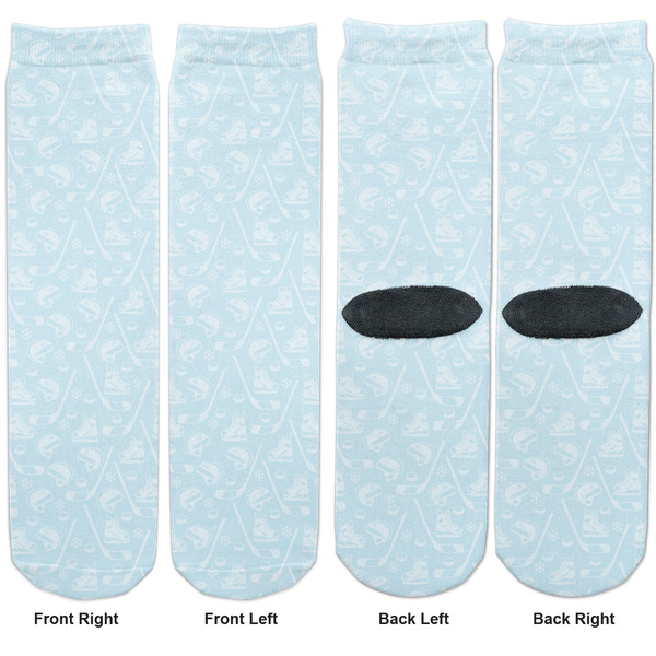 Hockey Adult Crew Socks - Double Pair - Front and Back - Apvl