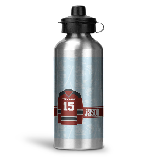 Custom Hockey Water Bottle - Aluminum - 20 oz (Personalized)