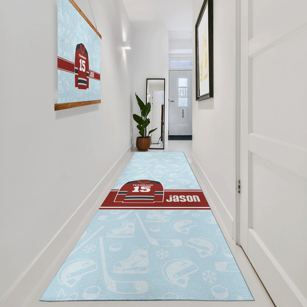 Hockey Area Rug Sizes - In Context (vertical)