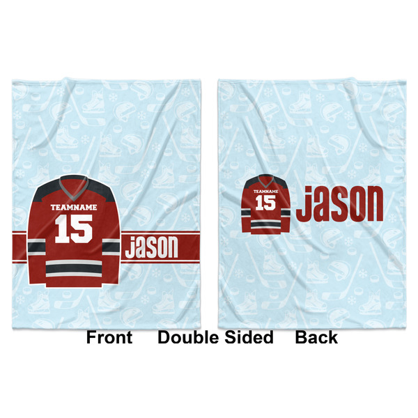 Hockey Baby Blanket (Double Sided - Printed Front and Back)