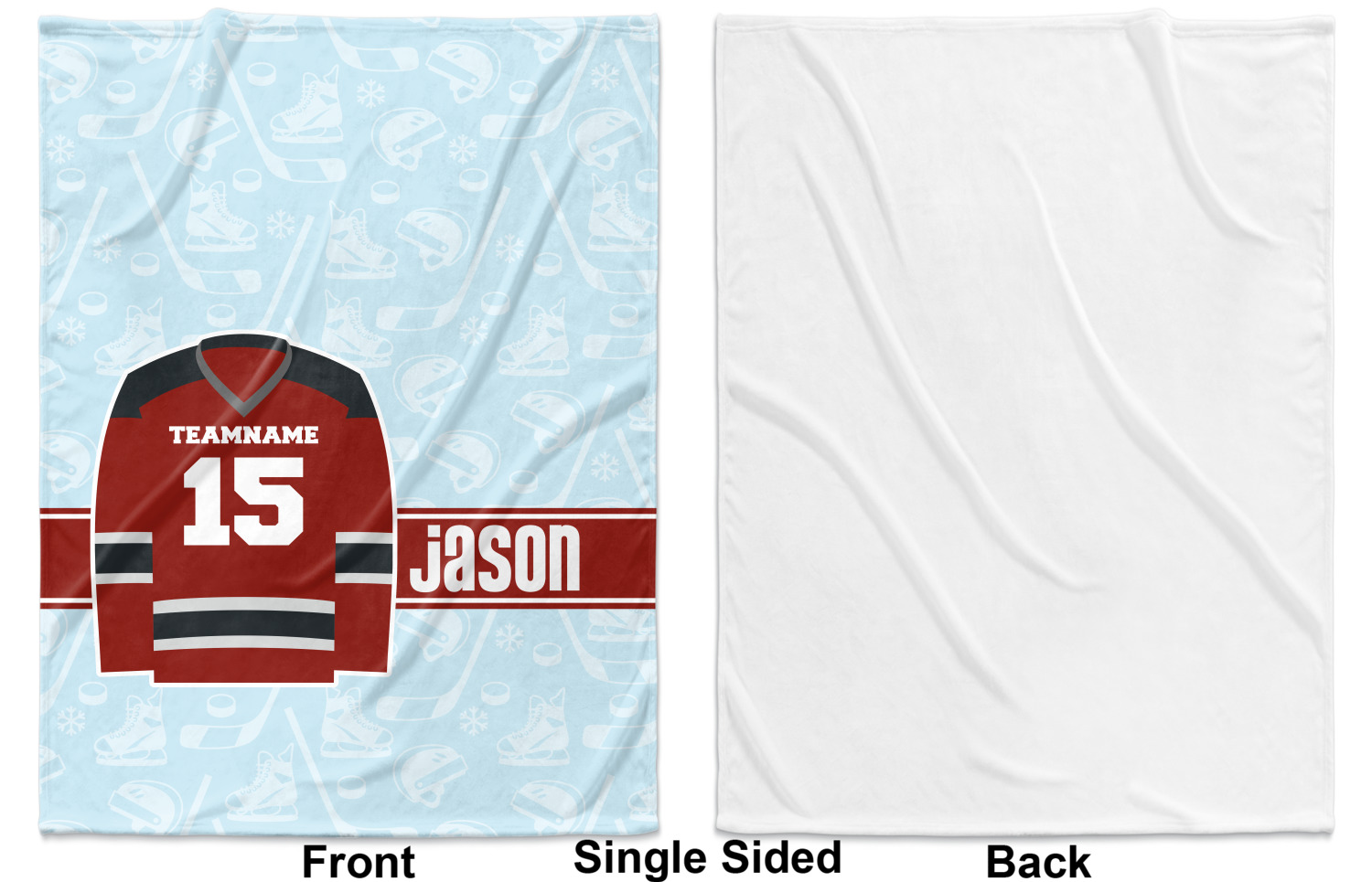 Custom Hockey Minky Blanket (Personalized) YouCustomizeIt
