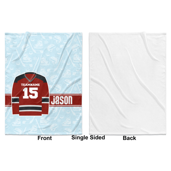 Hockey Baby Blanket (Single Sided - Printed Front, White Back)