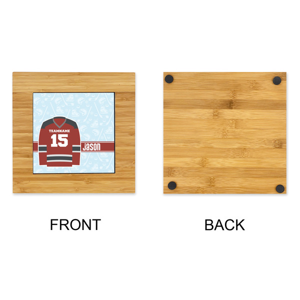 Hockey Bamboo Trivet with 6" Tile - APPROVAL