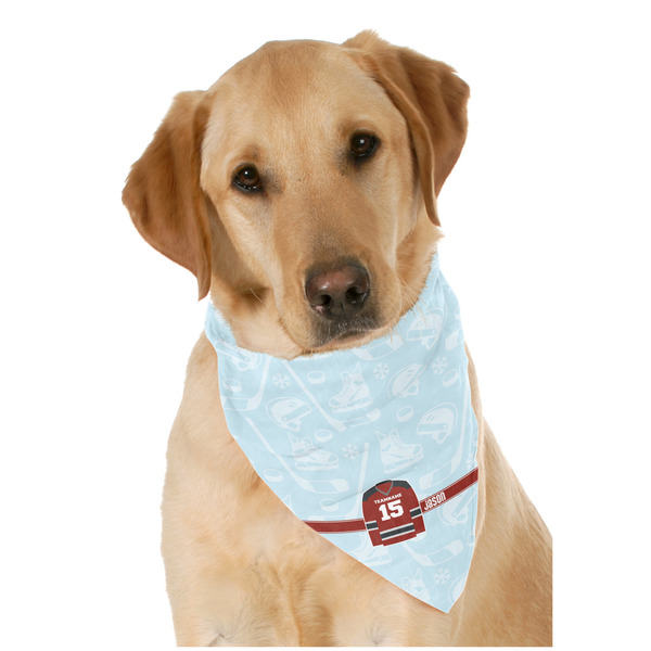Custom Hockey Dog Bandana Scarf w/ Name and Number