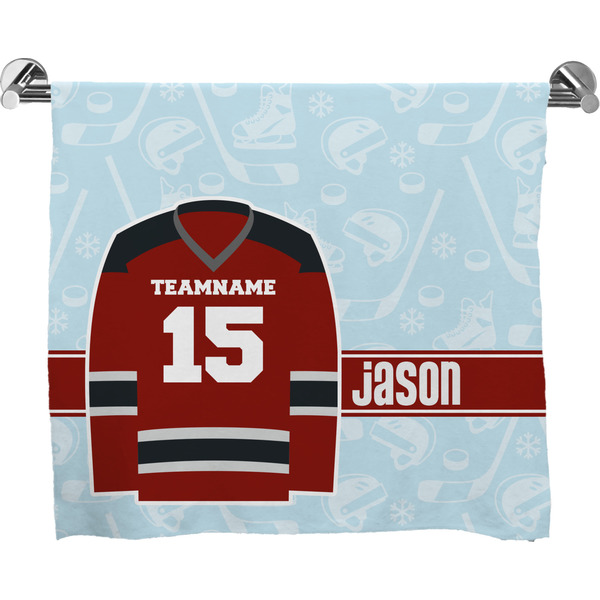 Custom Hockey Bath Towel (Personalized)