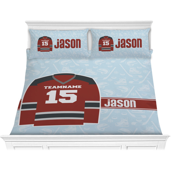 Custom Hockey Comforter Set - King (Personalized)