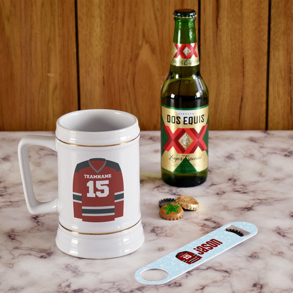 Hockey Beer Stein - In Context