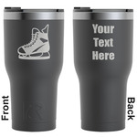 Hockey RTIC Tumbler - Black - Engraved Front & Back (Personalized)