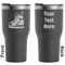 Hockey Black RTIC Tumbler - Front and Back