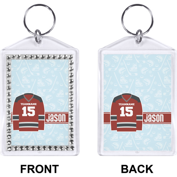 Hockey Bling Keychain (Front + Back)