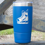 Hockey 20 oz Stainless Steel Tumbler - Royal Blue - Single Sided
