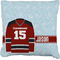 Hockey Faux-Linen Throw Pillow 18" (Personalized)