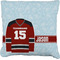 Hockey Faux-Linen Throw Pillow (Personalized)