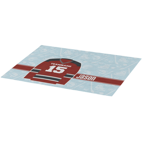 Hockey Burlap Placemat (Angle View)