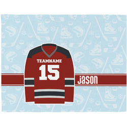 Hockey Woven Fabric Placemat - Twill w/ Name and Number