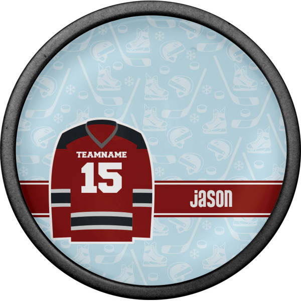 Hockey Cabinet Knob - Black - Front