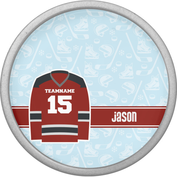 Hockey Cabinet Knob - Nickel - Front