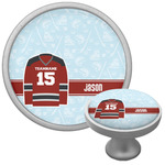 Hockey Cabinet Knob (Silver) (Personalized)