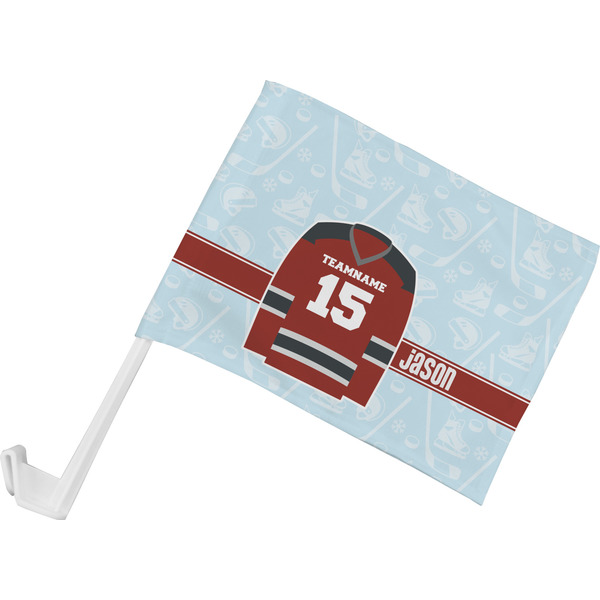 Custom Hockey Car Flag - Small w/ Name and Number