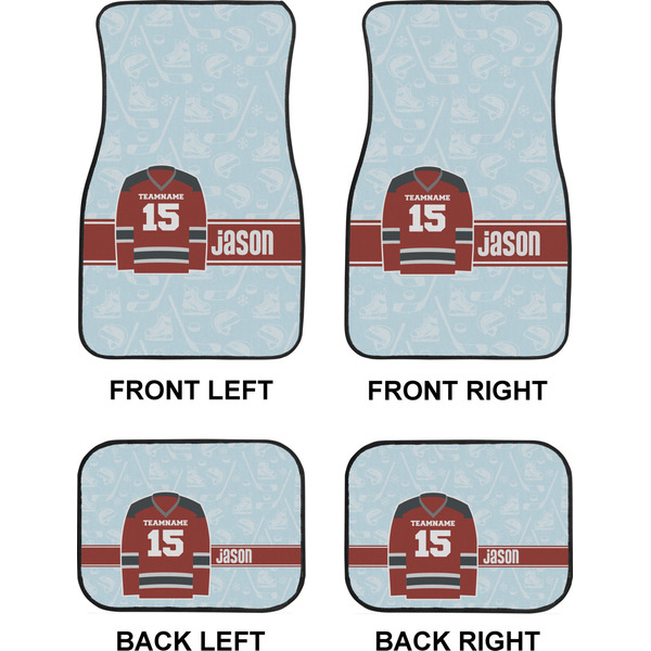 Hockey Car Floor Mats Set (2F + 2B)