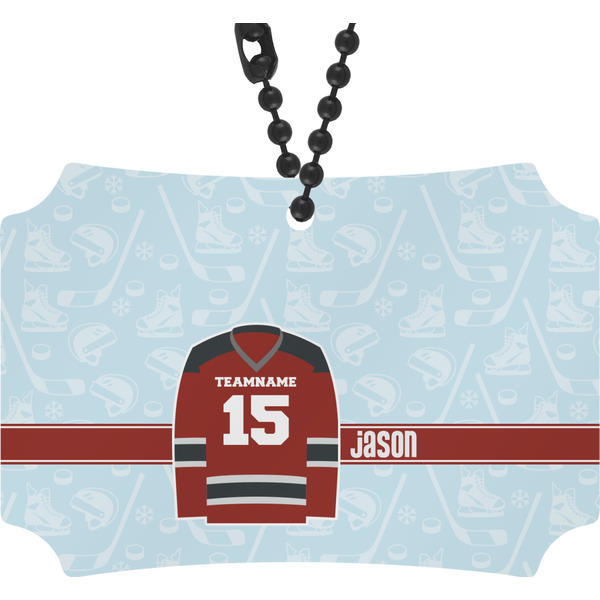 Custom Hockey Rear View Mirror Ornament (Personalized)