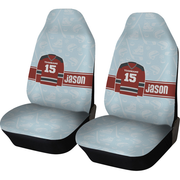 Custom Hockey Car Seat Covers (Set of Two) (Personalized)