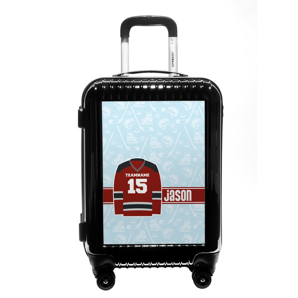 Custom Hockey Carry On Hard Shell Suitcase (Personalized)