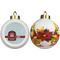 Hockey Ceramic Christmas Ornament - Poinsettias (APPROVAL)