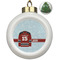 Hockey Ceramic Christmas Ornament - Xmas Tree (Front View)