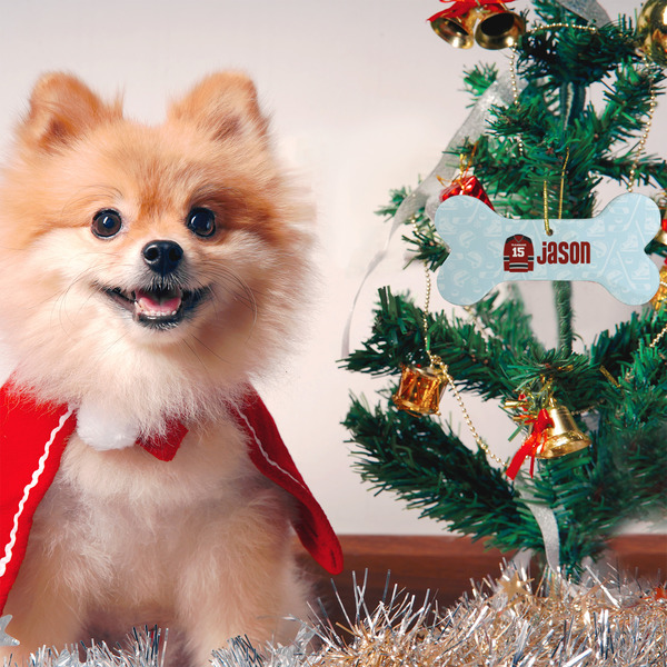 Hockey Ceramic Flat Ornament - Bone (LIFESTYLE)