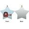 Hockey Ceramic Flat Ornament - Star Front & Back (APPROVAL)