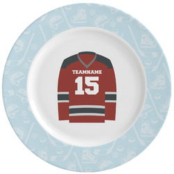 Hockey Ceramic Dinner Plates (Set of 4) (Personalized)