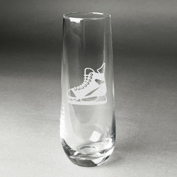 Hockey Champagne Flute - Stemless Engraved