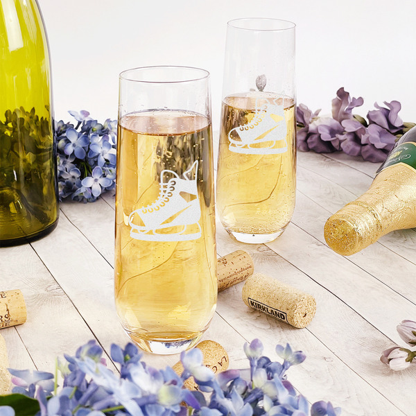 Hockey Champagne Flute - Single - In Context