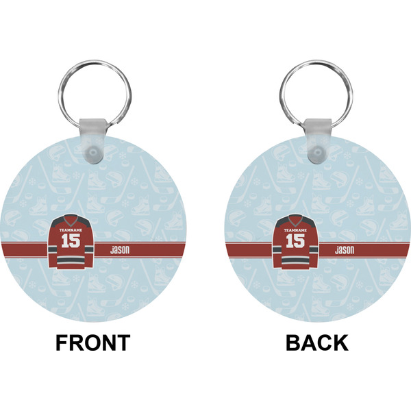 Hockey Circle Keychain (Front + Back)