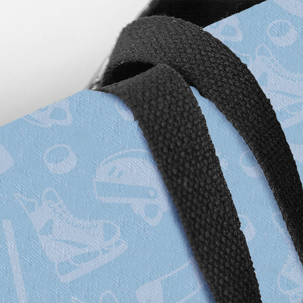 Hockey Closeup of Tote w/Black Handles