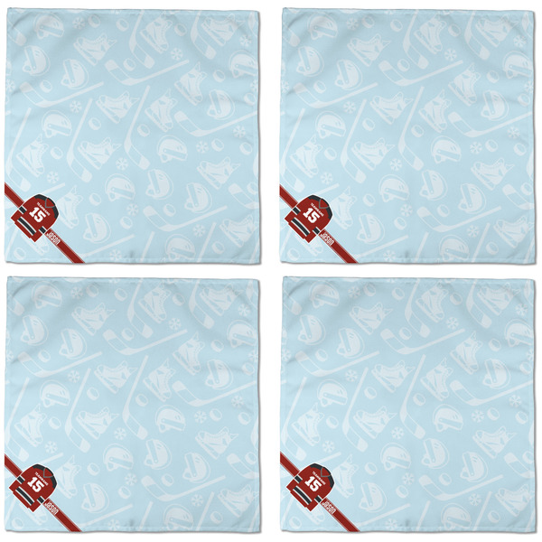 Hockey Cloth Napkins - Personalized Dinner (APPROVAL) Set of 4