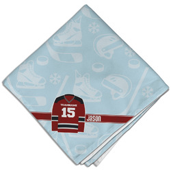 Hockey Cloth Dinner Napkin - Single w/ Name and Number