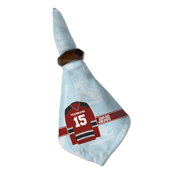 Hockey Cloth Napkins - Personalized Dinner (Folded in Ring) (MAIN)