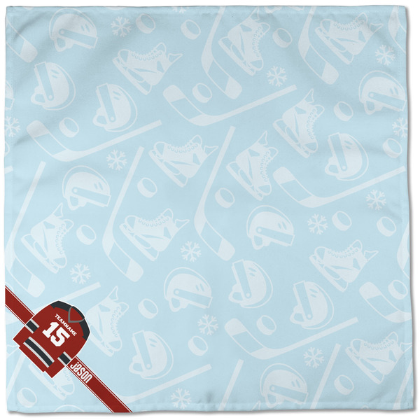 Hockey Cloth Napkins - Personalized Dinner (Full Open)