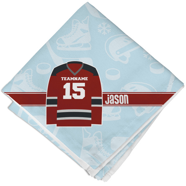 Custom Hockey Cloth Napkin w/ Name and Number