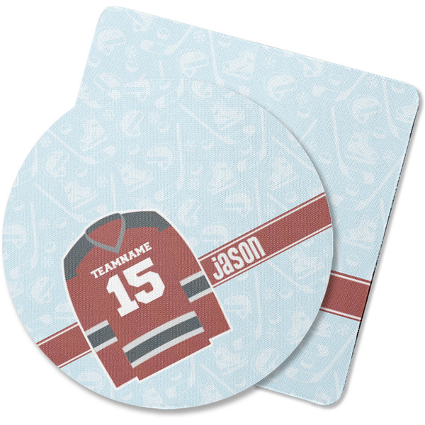 Custom Hockey Rubber Backed Coaster (Personalized)