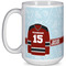 Hockey 15 Oz Coffee Mug - White (Personalized)
