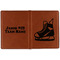 Hockey Cognac Leather Passport Holder Outside Double Sided - Apvl