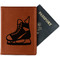Hockey Cognac Leather Passport Holder With Passport - Main