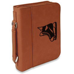Hockey Leatherette Bible Cover with Handle & Zipper - Small - Double Sided (Personalized)