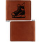 Hockey Cognac Leatherette Bifold Wallets - Front and Back Single Sided - Apvl