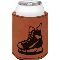 Hockey Leatherette Can Sleeve - Double Sided (Personalized)