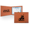 Hockey Cognac Leatherette Diploma / Certificate Holders - Front and Inside - Main
