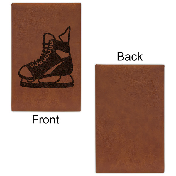 Hockey Cognac Leatherette Journal - Single Sided - Apvl